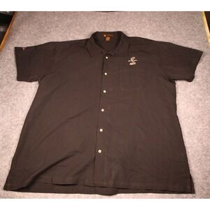 Harriton Shelby Cobra Carroll Shelby Signature Shirt Mens 3XL Brown Button Up